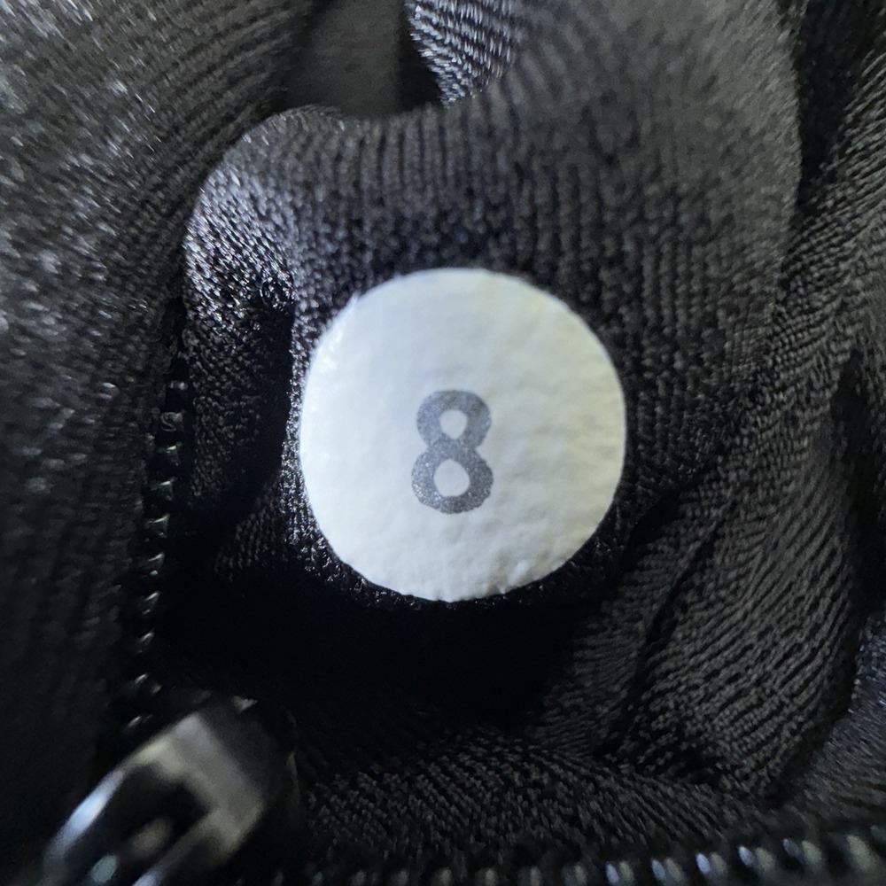 Lululemon Bhakti Yoga Jacket Womens 8 Black Asymmetrical Zip Luon Thumbholes - Picture 7 of 9